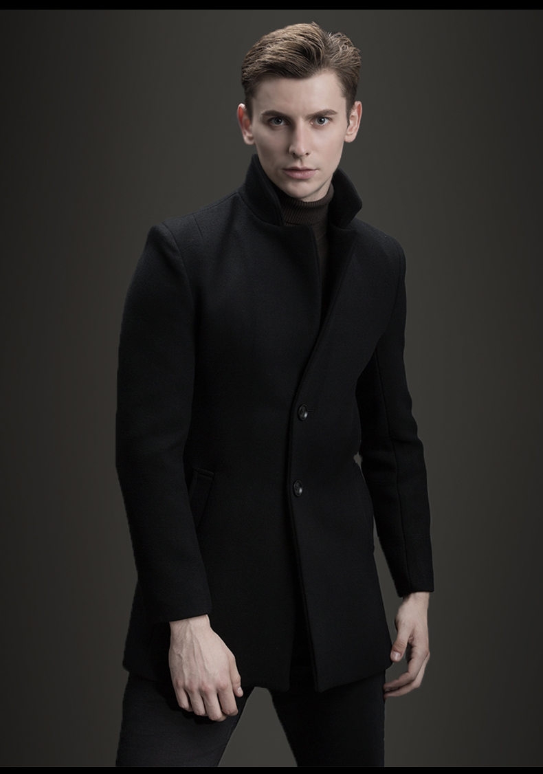 manteau noir homme
